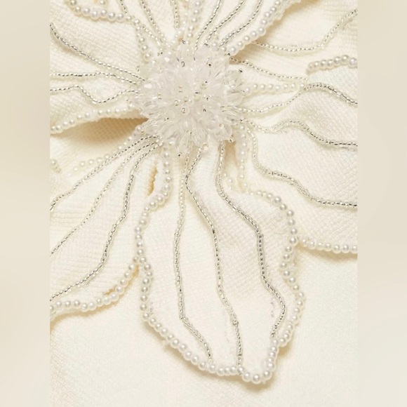 PatBO Flower Applique Midi Dress in Ivory - Picture 7 of 13